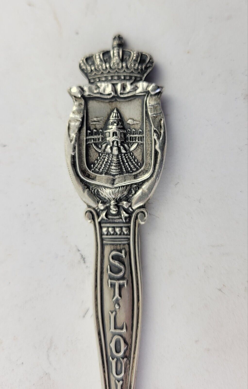 Sterling Souvenir Spoon 6 1/2" St. Louis MO U.S. Government Building .84oz.