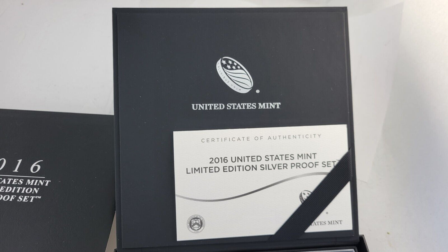 2016 US Mint Limited Edition Silver Proof Set w/Box & COA