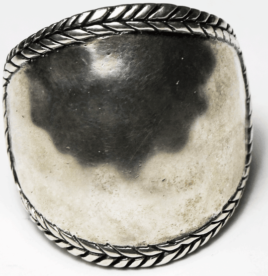 Sterling Silpada Hammered Domed Ring 25mm Size 7