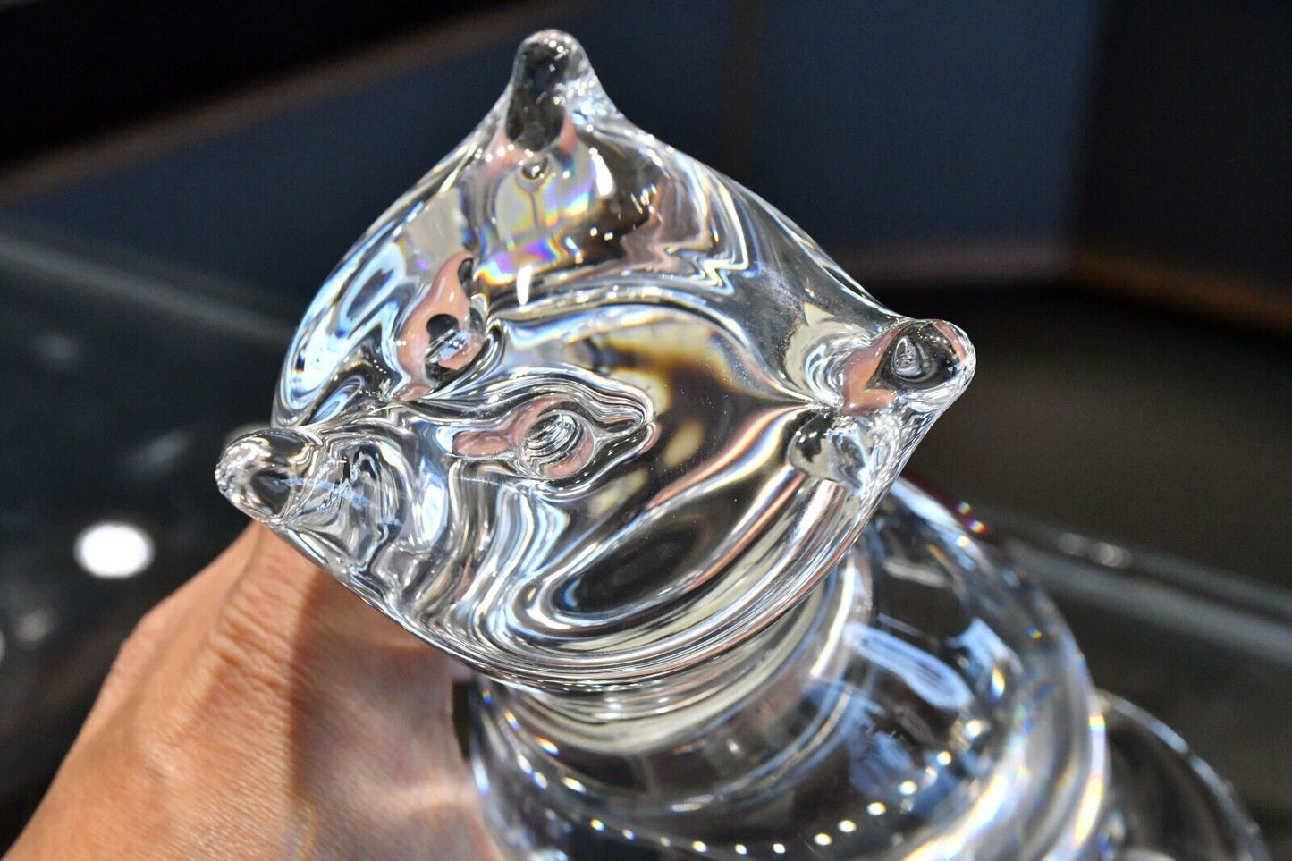 Vintage Steuben 5 7/8" Glass Fox Paperweight Almost  3lbs American
