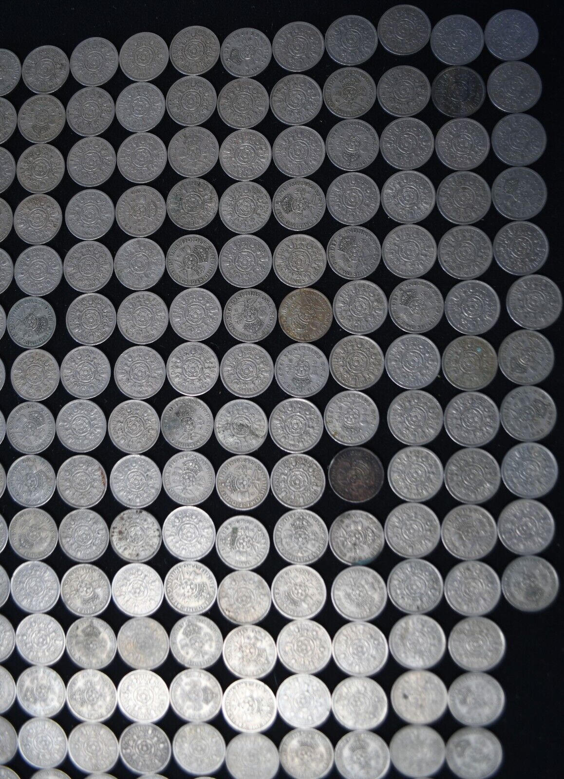 232pc 1c Great Britain Florin Two Shillings Lot of Coins 1947-1967