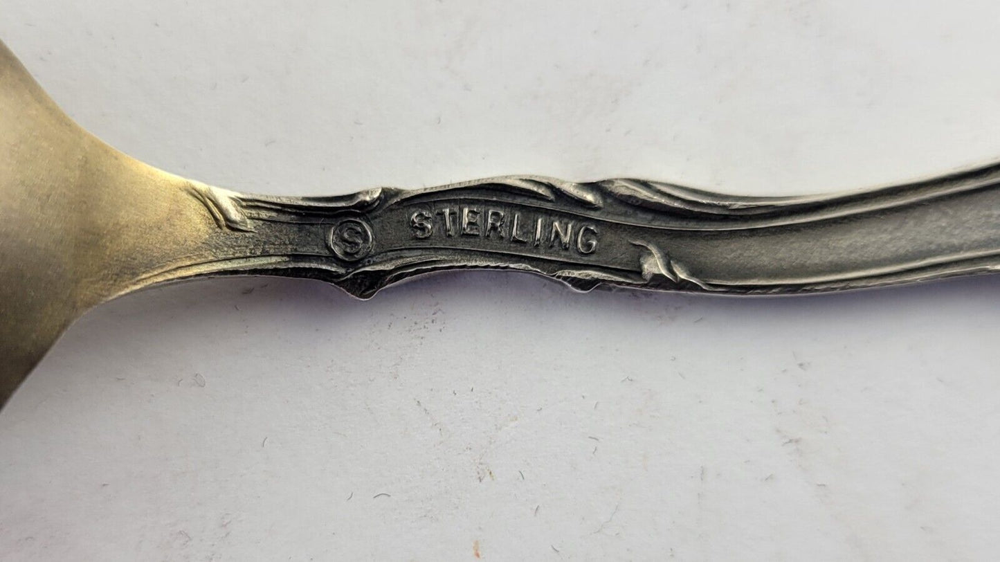 Cathedral de Chihuahua Mexico 5 5/8" Sterlling Enameled Souvenir Spoon .96oz.