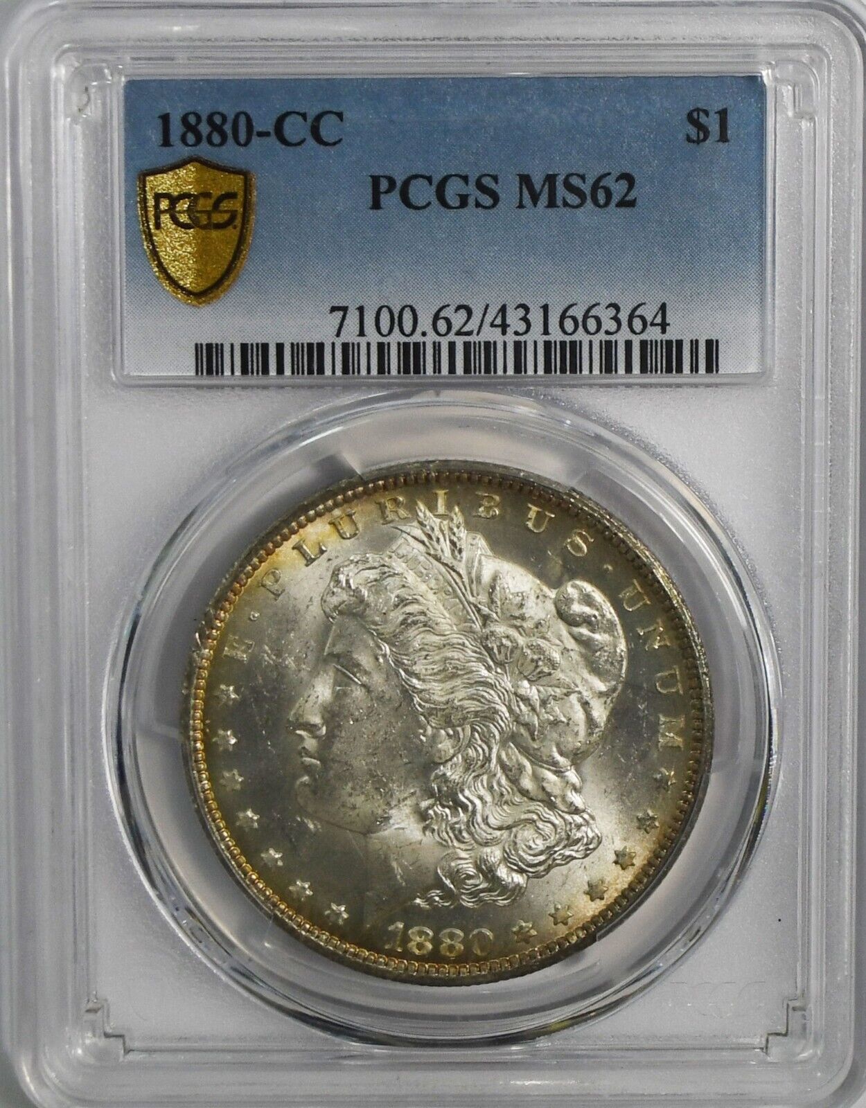 1880 CC $1 Morgan Silver One Dollar MS62 PCGS VAM 3A Carson City