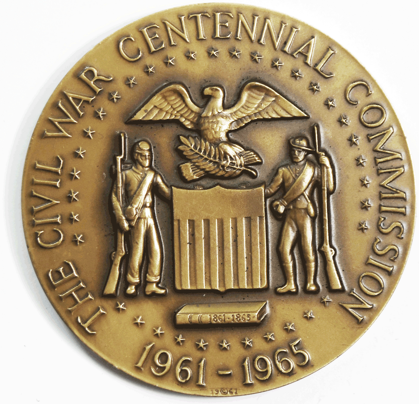 1962 Civil War Centennial Medal Lee Grant Peace 63mm Bronze Medallic Art