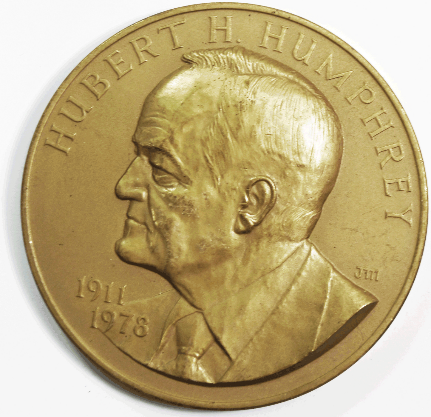 Hubert Humphrey He Cared Distinguished Dedication Bronze 76mm Medal