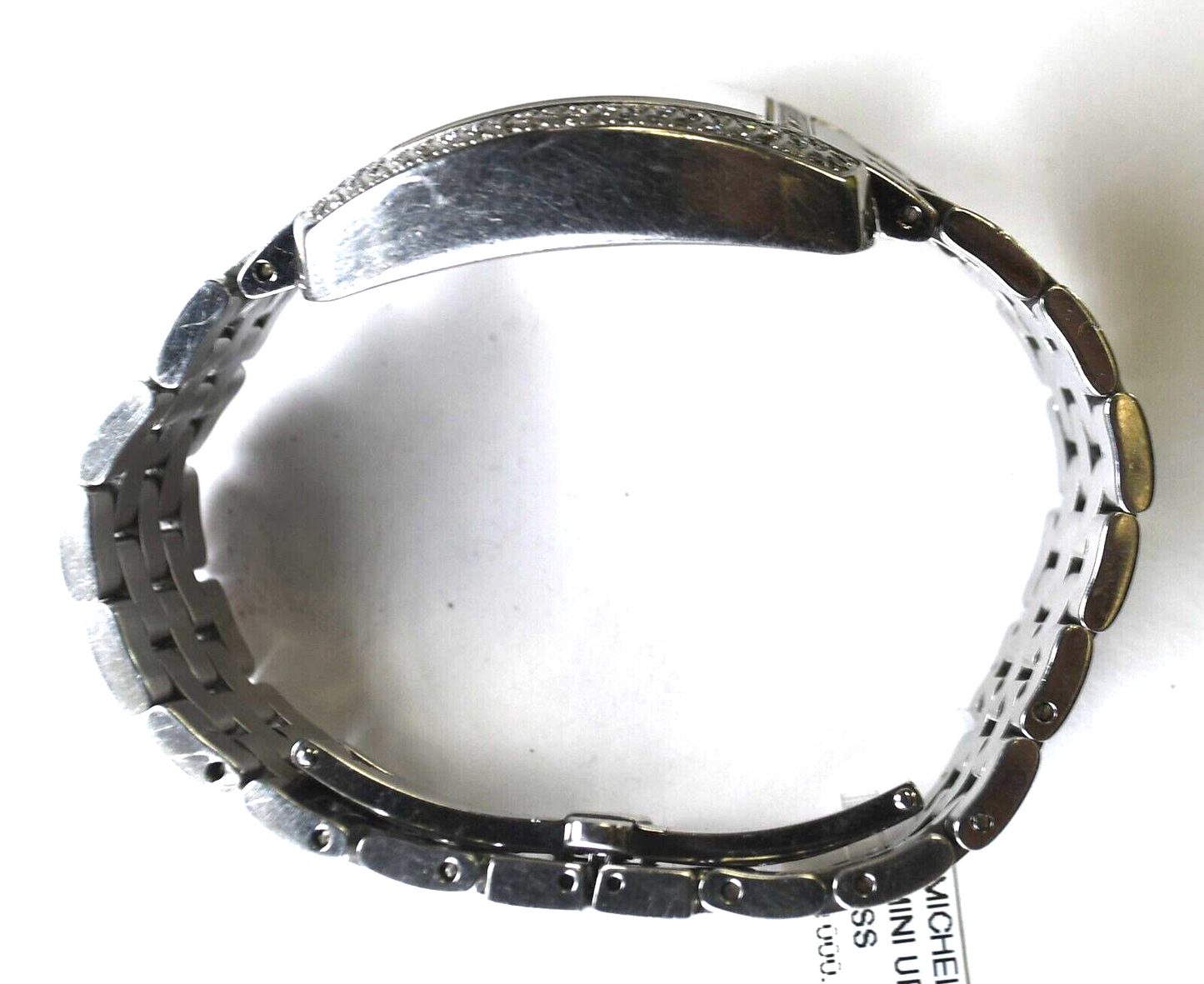 Women's Michele Mini Urban Diamond Bezel Sunburst Silver Dial Watch 29mm
