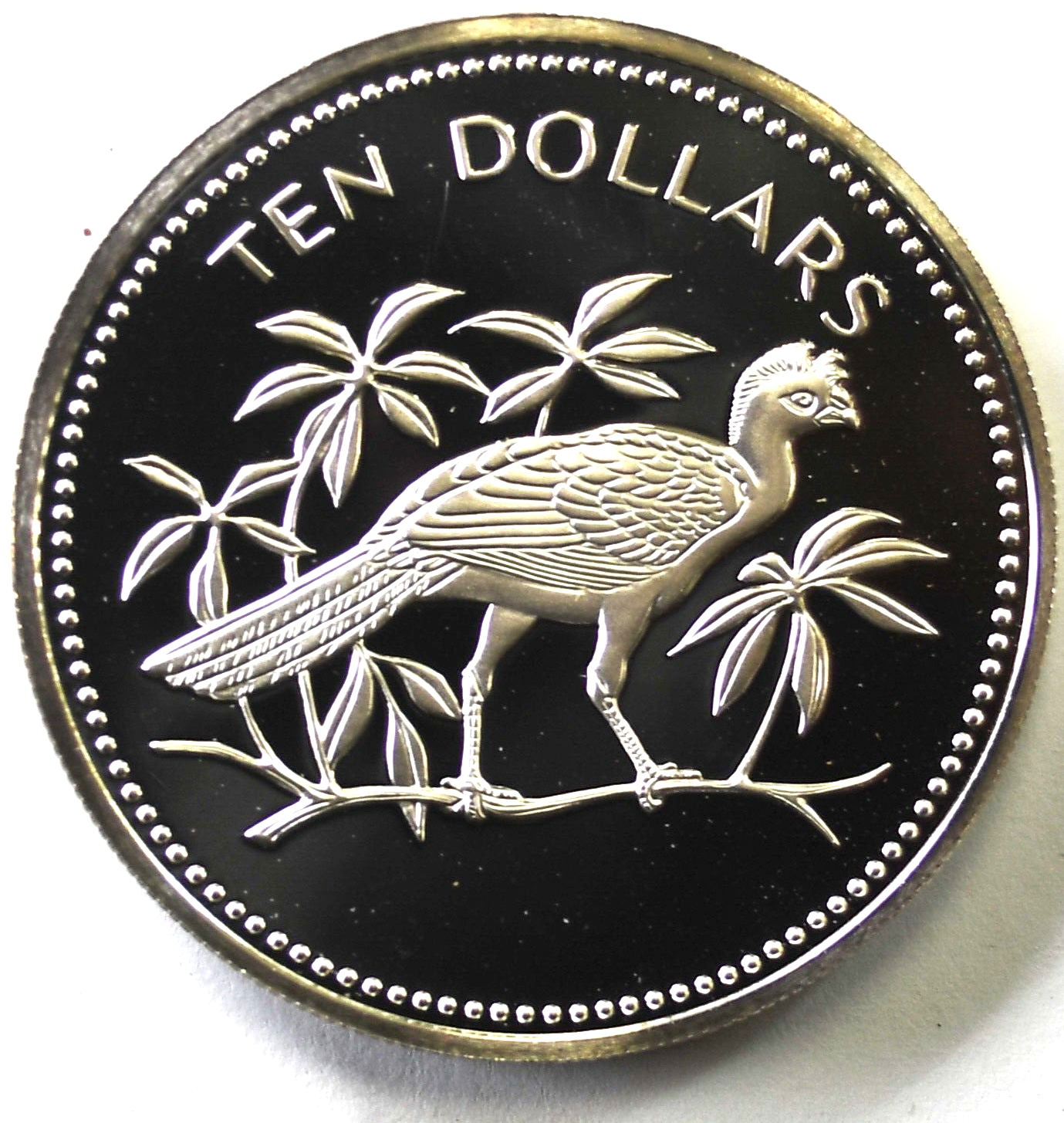 1975 $10 Belize 10 Dollars Proof Silver Coin  KM# 45a