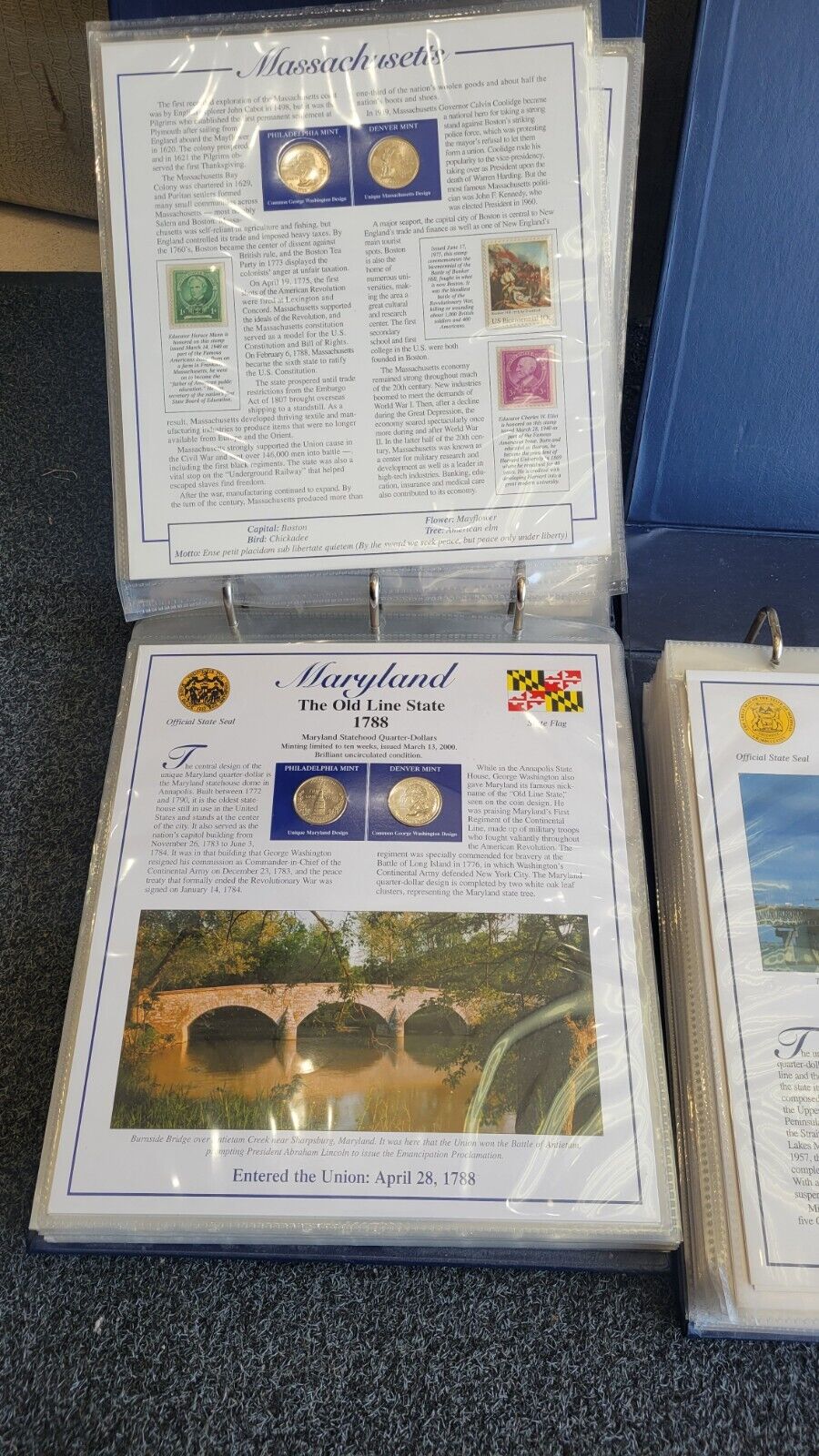Statehood Quarters Collection, Complete Vol 1 & 2 Postal Commemorative Society