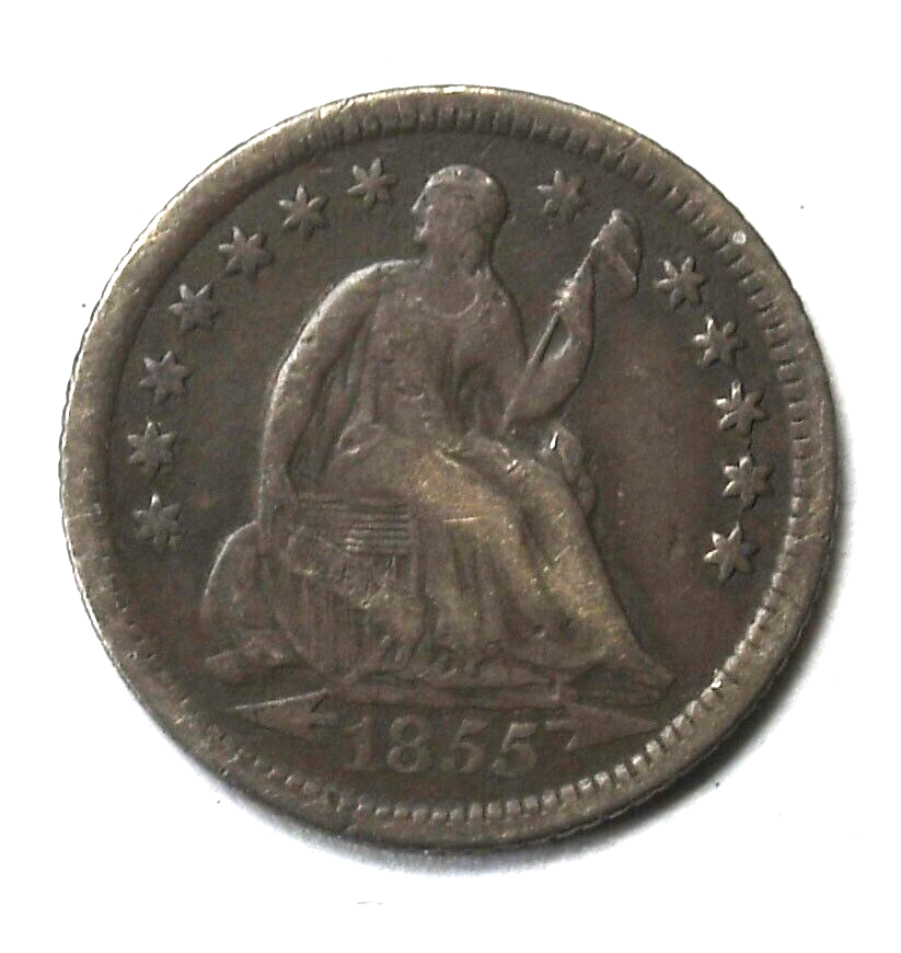 1855 O H10c Seated Liberty Silver Half Dime New Orleans 5c