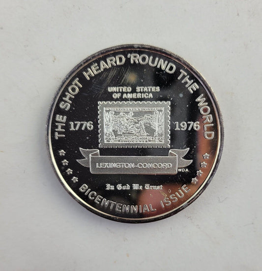 The Shot Heard Around the World 1oz .999 Fine Silver Bicentennial Issue Round