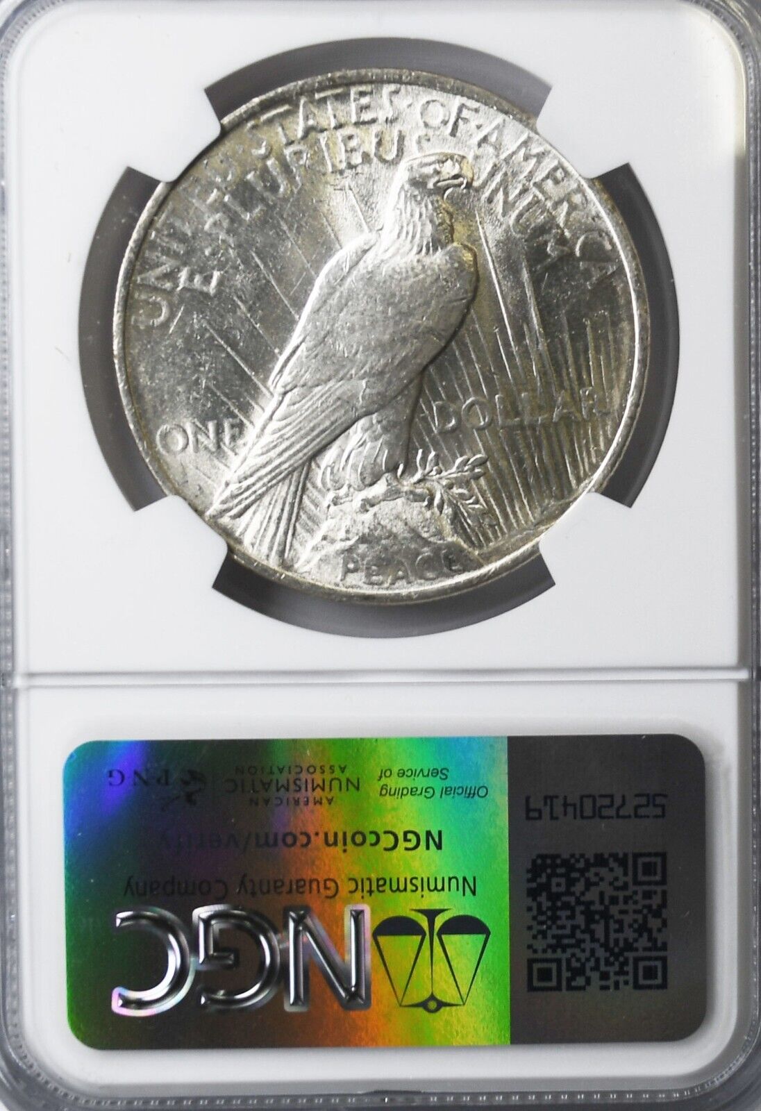 1924 $1 Peace Silver One Dollar US NGC MS60 Philadelphia