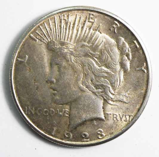 1923 S $1 Peace Silver One Dollar US San Francisco AU
