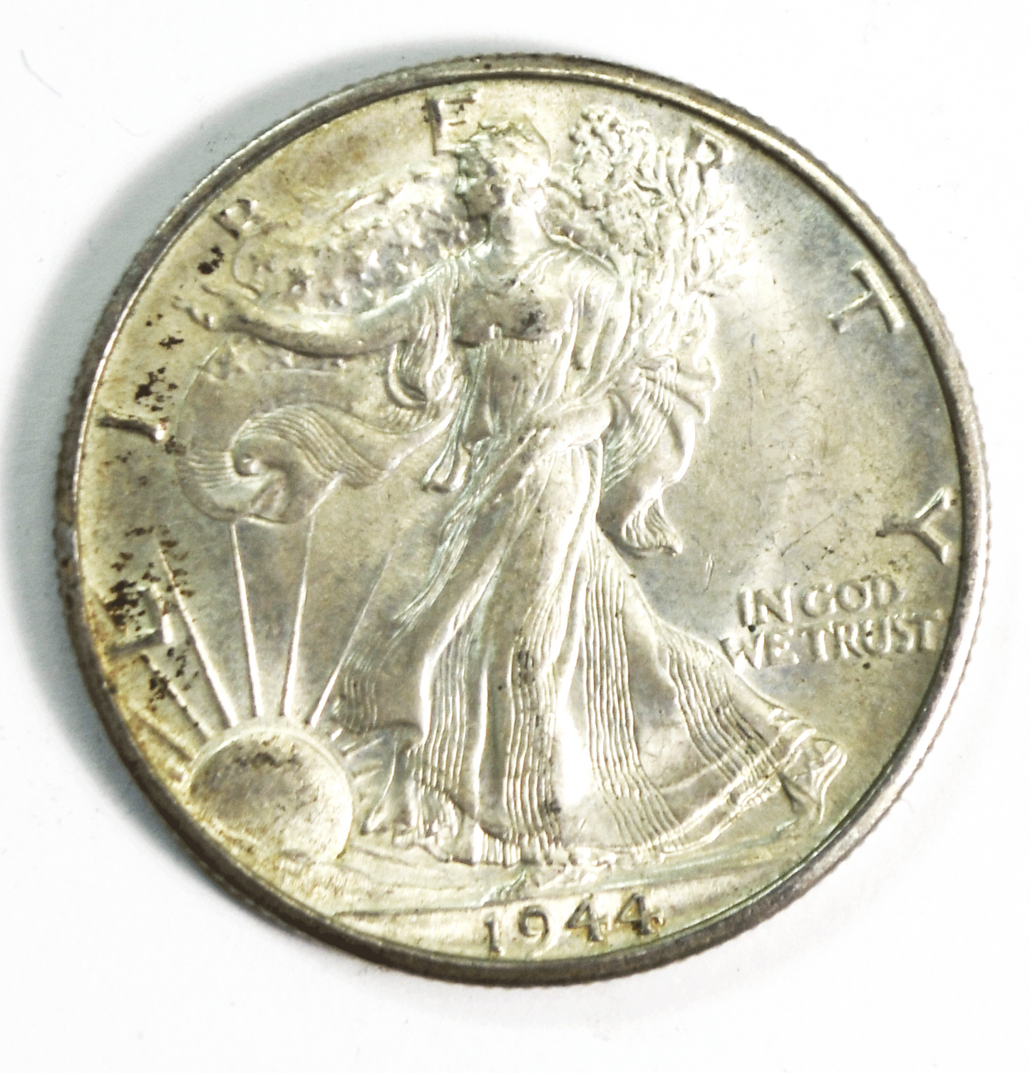 1944 D 50c Walking Silver Half Dollar Fifty Cents Denver AU