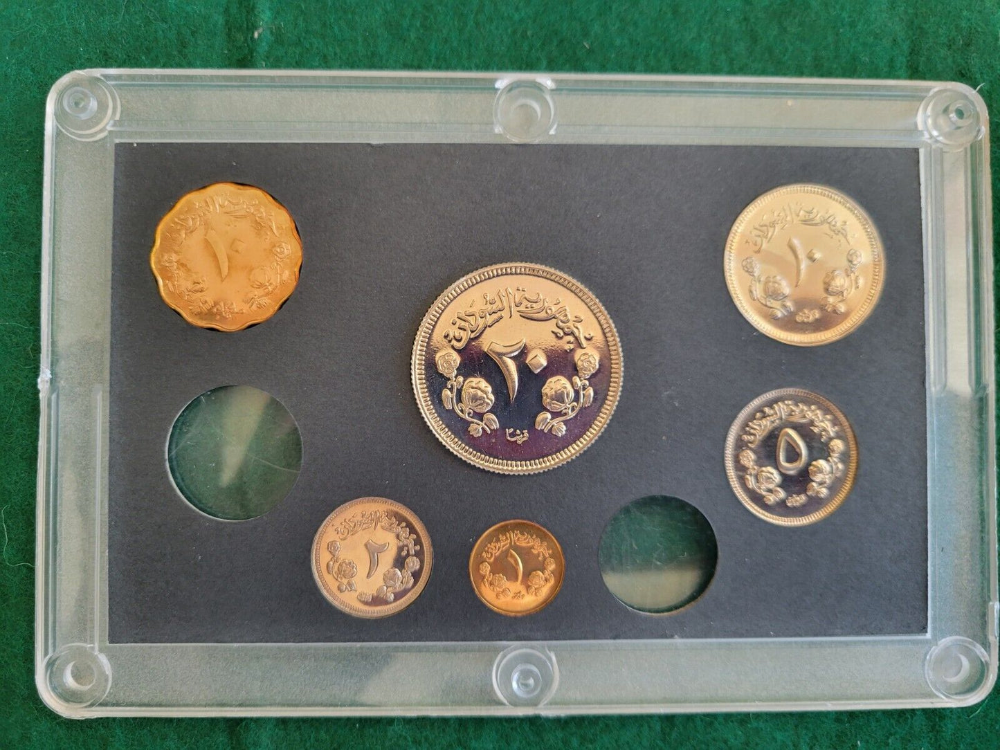 1968 Republic of Sudan 6 Coin Proof Set Khartoum Original Government Packaging