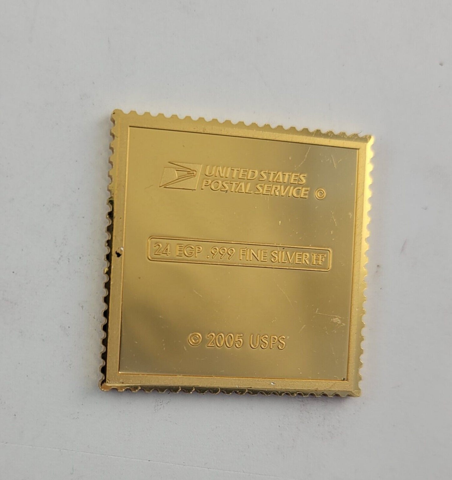 USPS United We Stand .999 Silver Gold Plated Stamp Franklin D Roosevelt .67oz