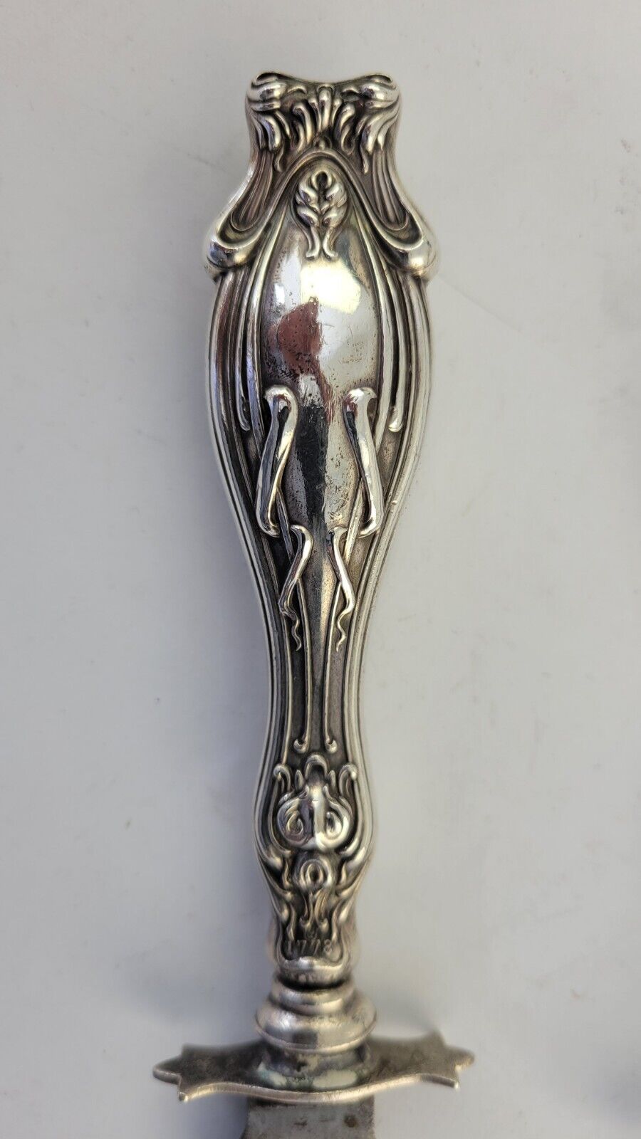 Art Nouveau Sterling Silver  Carving Set Knife & Fork
