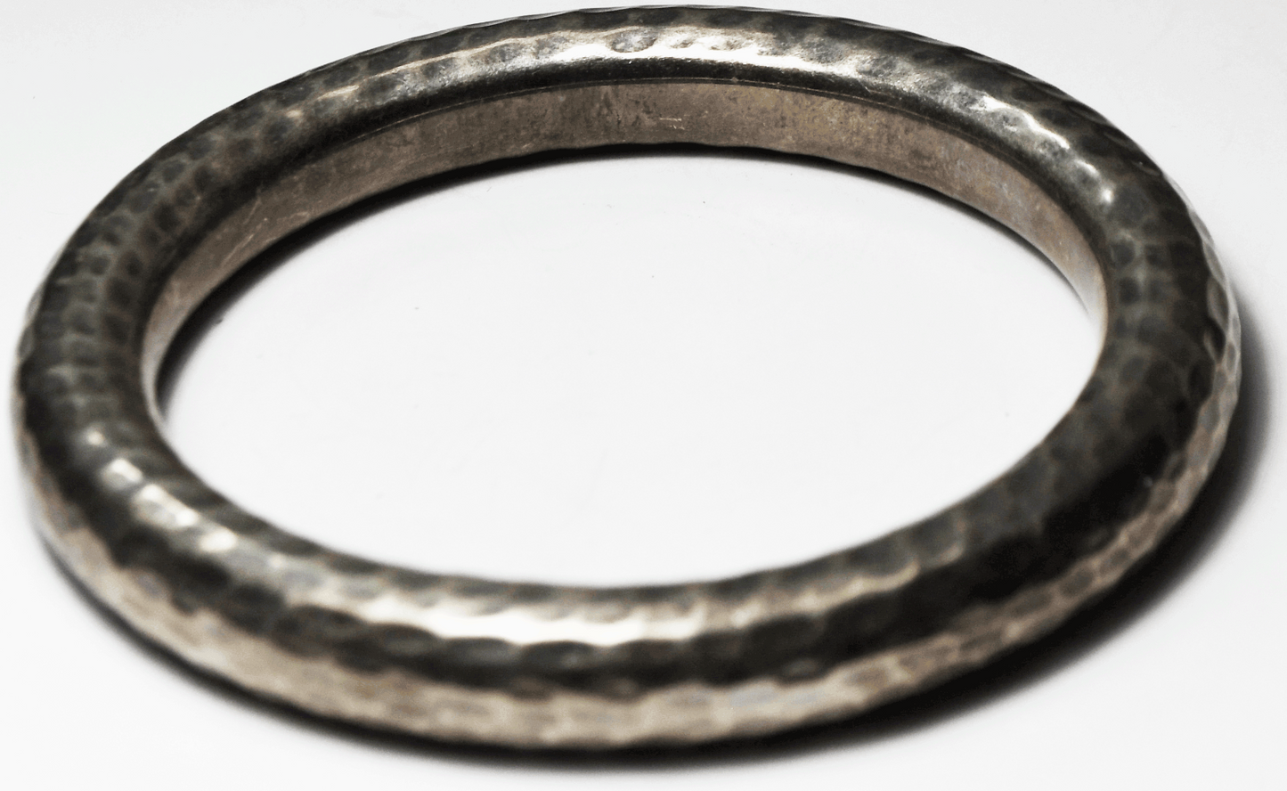 Sterling Silpada 11mm Thick Hammered Round Extra Large Bangle Bracelet B1117