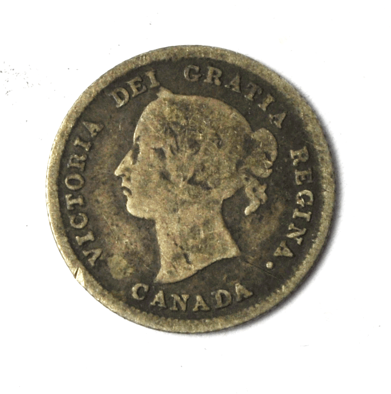1882 H Canada 5c Five Cents Rare KM# 2 Half Dime