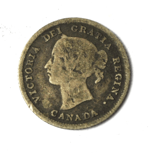 1882 H Canada 5c Five Cents Rare KM# 2 Half Dime