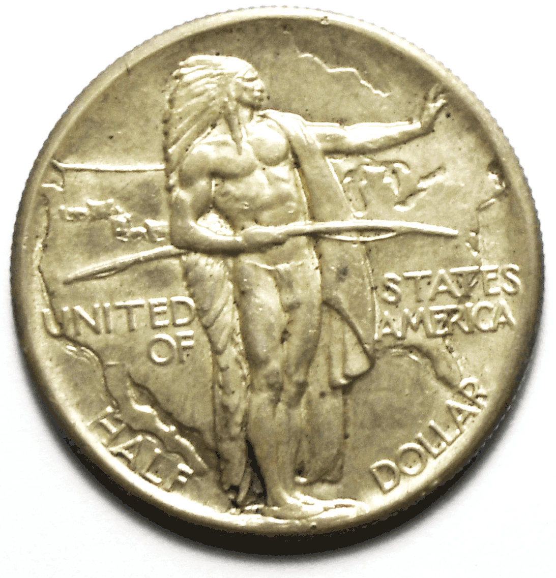 1926 50c Oregon Trail Centennial Lincoln Commemorative Silver Half Dollar