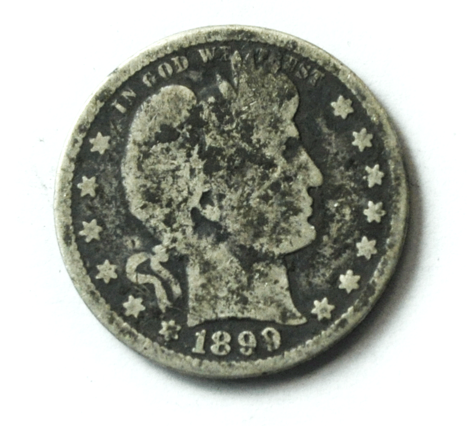 1899 Barber Silver Quarter Dollar Rare Twenty Five Cents Philadelphia