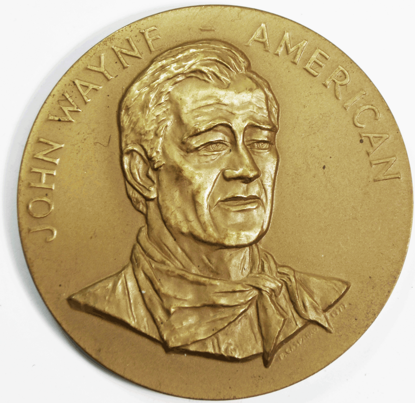 John Wayne American  Gasparro Bronze Medal 76mm
