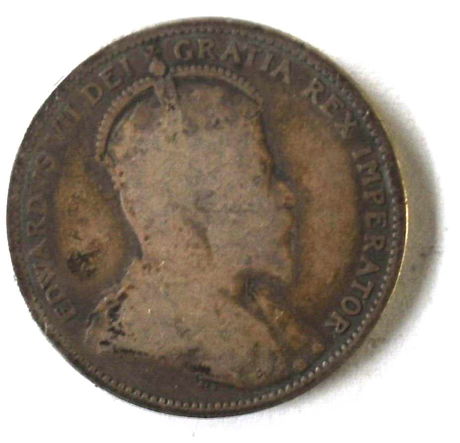 1909 25c Canada Silver Quarter Dollar KM#24