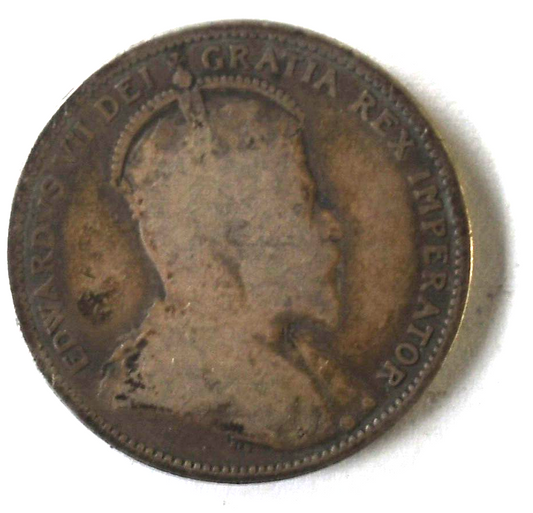 1909 25c Canada Silver Quarter Dollar KM#24