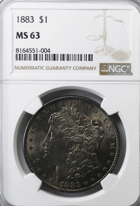 1883 $1 Morgan Silver Dollar MS63 NGC Uncirculated Philadelphia