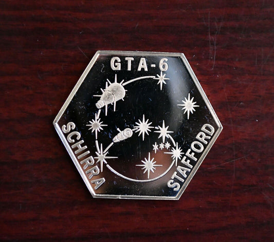 Gemini VI Franklin Mint Sterling Silver Dec. 15th 1965 Space Flight Emblem