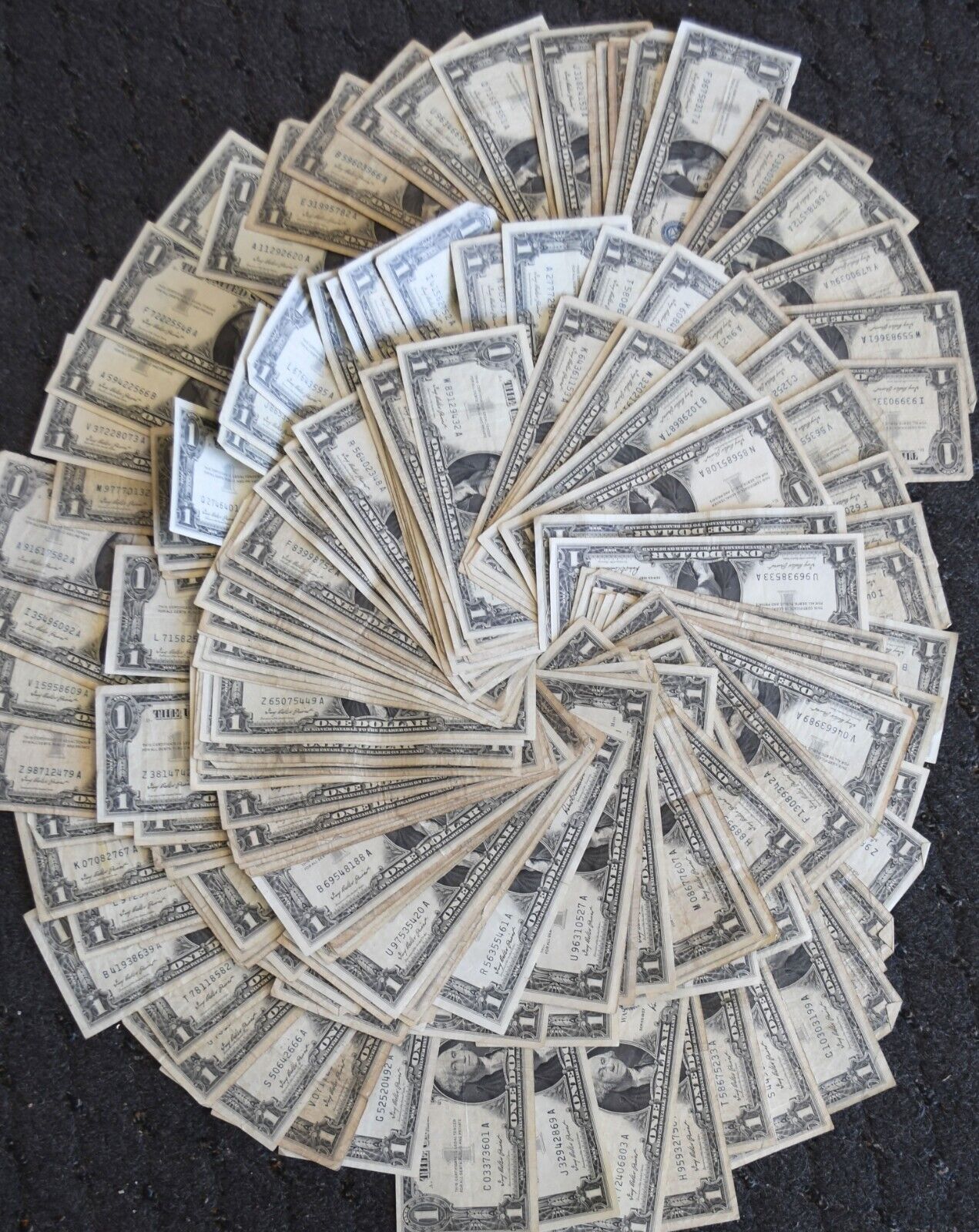 193-  1957 $1 One Dollar Silver Certificate Blue Seal Notes Lot