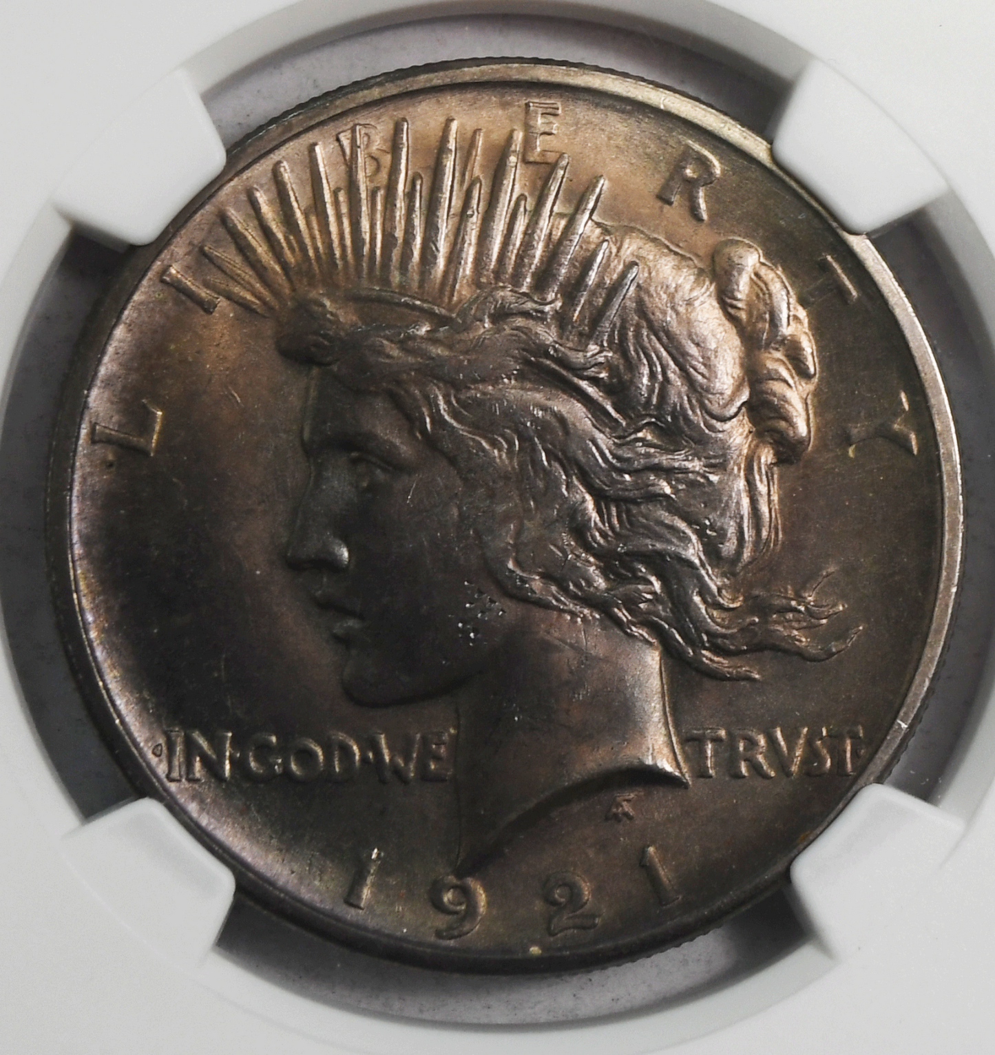 1921 $1 Peace Silver One Dollar US NGC Uncirculated High Relief VAM 3