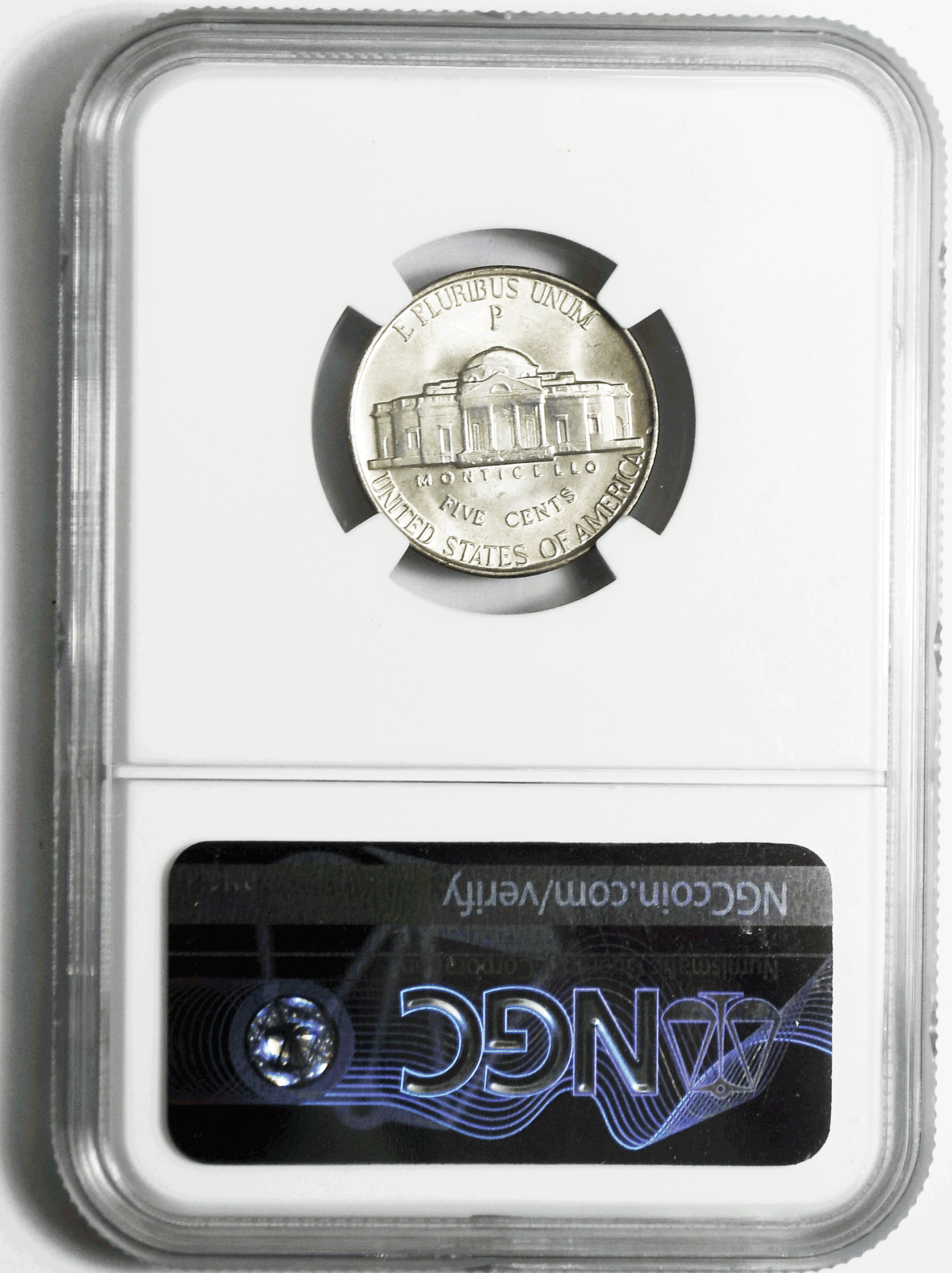 1942 P/P 5c Jefferson Silver War Time Nickel Five Cents NGC MS66 VP-005