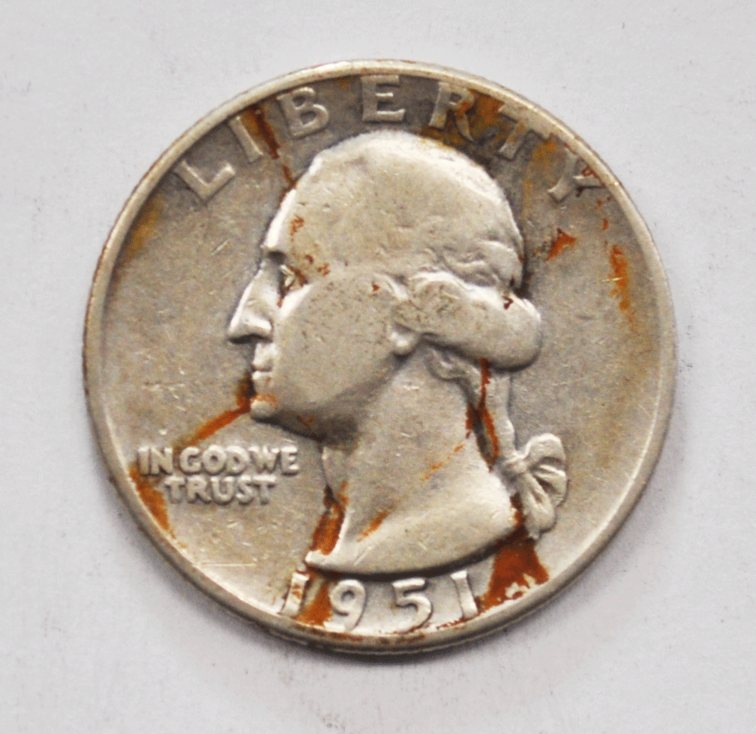 1951 D/D 25c Washington Silver Quarter Dollar Twenty Five Cents Denver FS-501