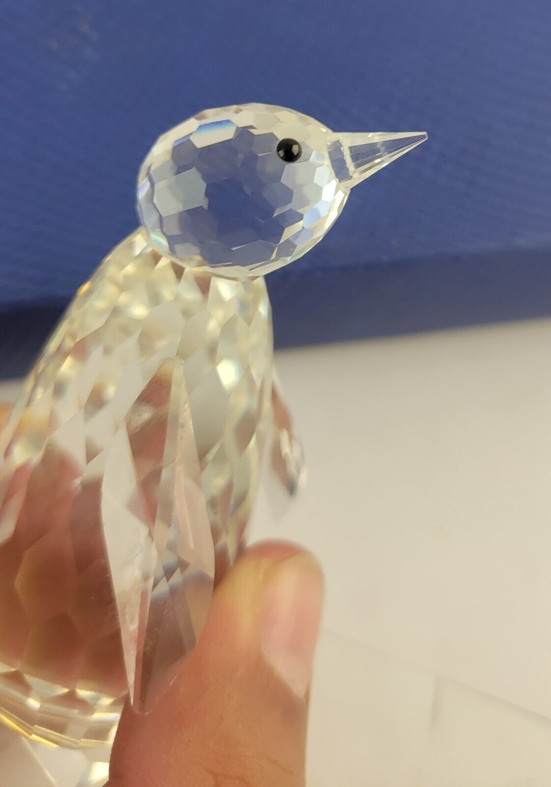 Swarovski Crystal Large Penguin Figurine 7643 NR 85 Austria No Box 3  1/4"