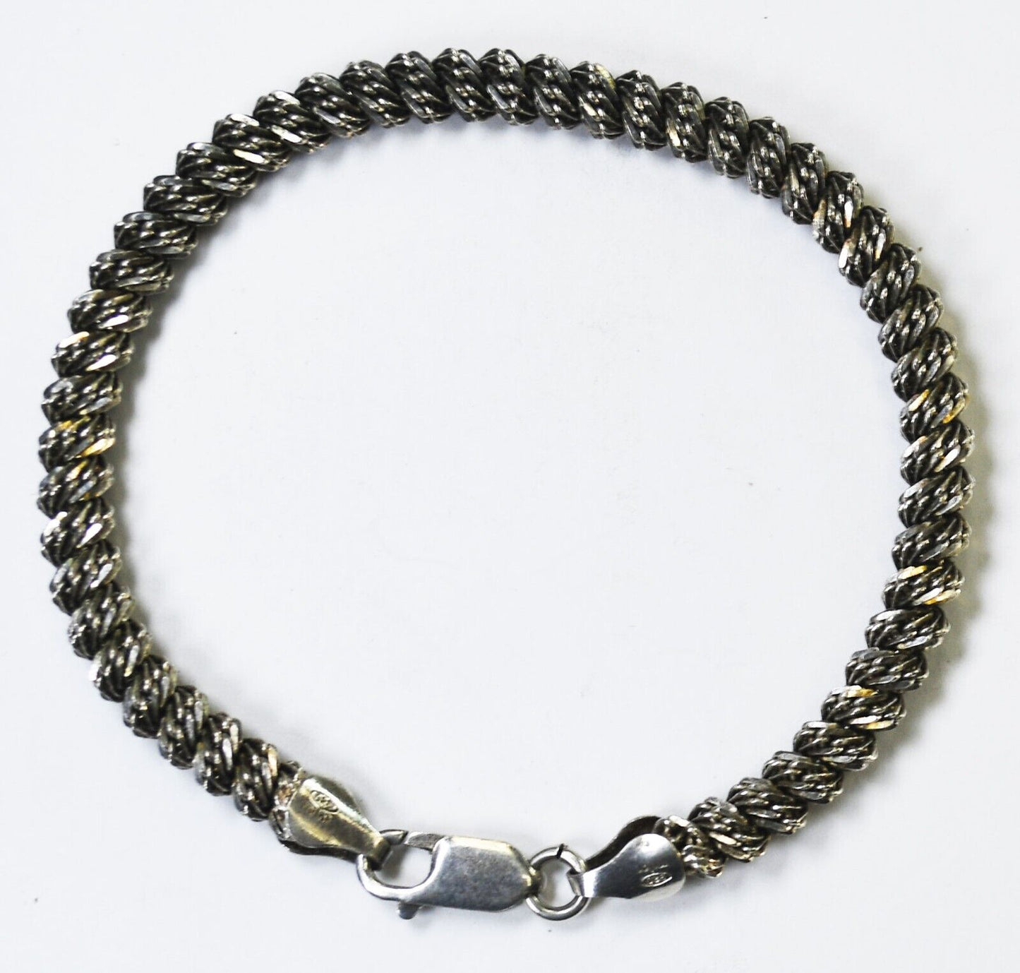 Sterling Silver Rope Twist Bracelet 5mm 7.5"