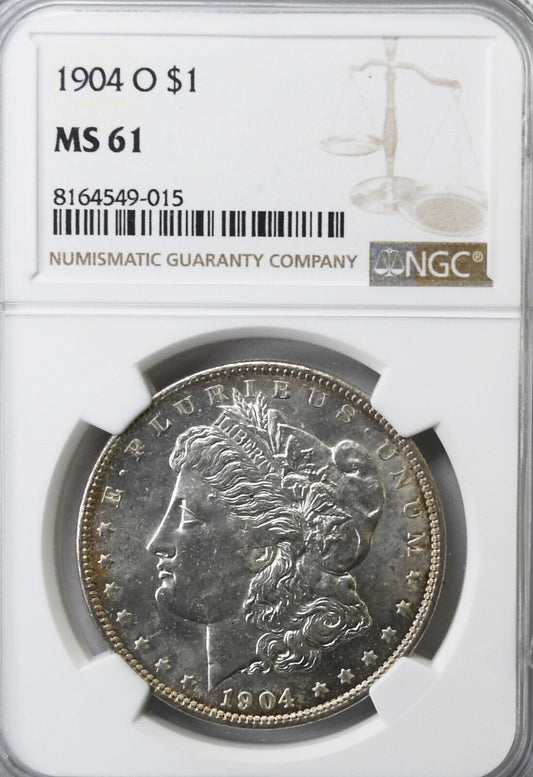 1904 O $1 Morgan Silver Dollar MS61 NGC New Orleans Uncirculated