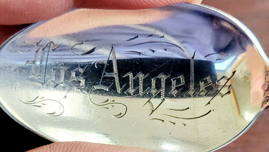 1903 Los Angeles Sterling Silver 5 3/8" Souvenir Spoon .56oz. By Gorham