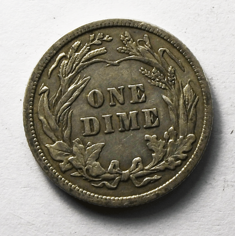 1909 10c Barber Silver Ten Cents Dime US Philadelphia