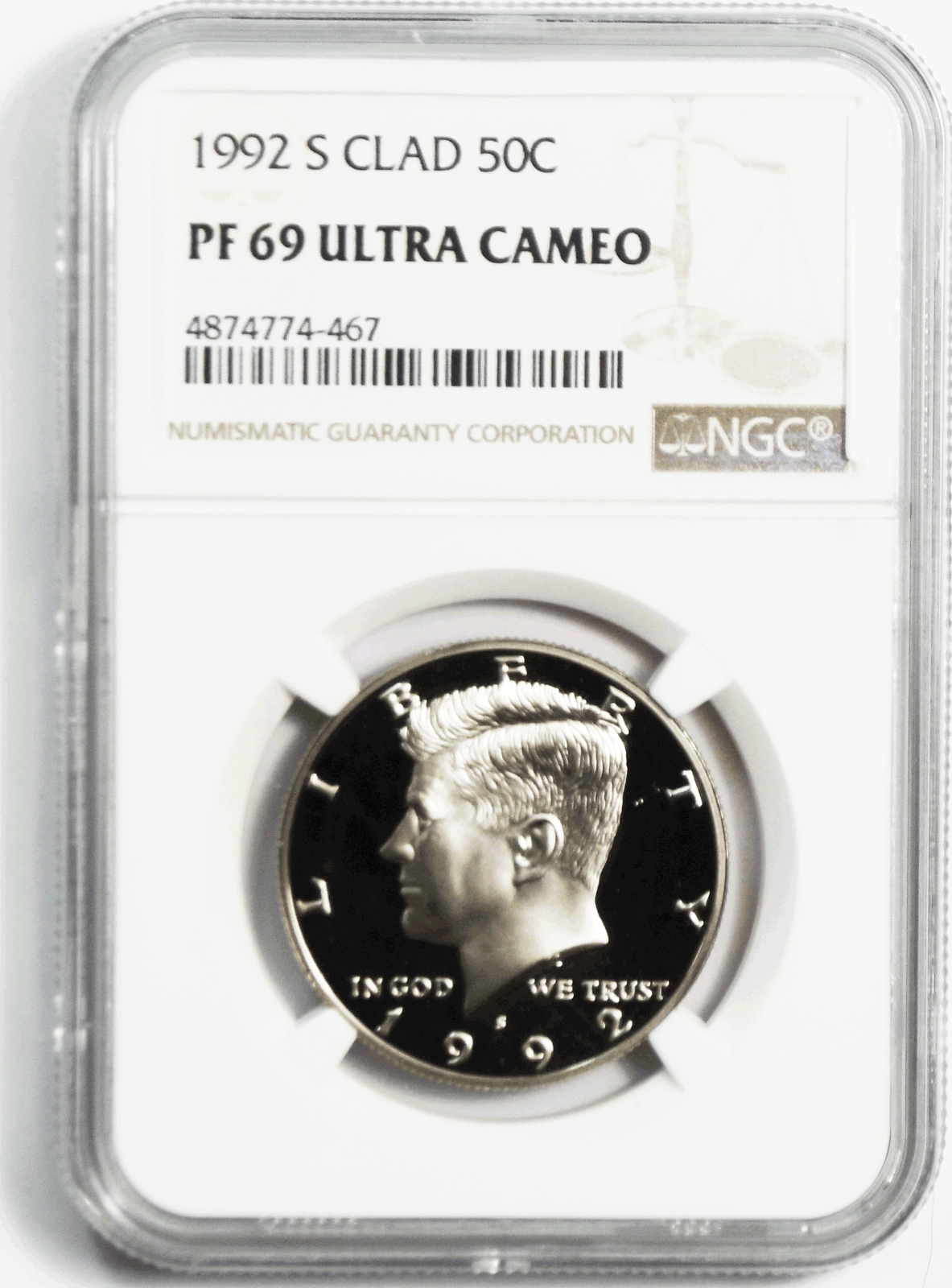 1992 S 50c Kennedy Half Dollar NGC PF69 Ultra Cameo Proof San Francisco