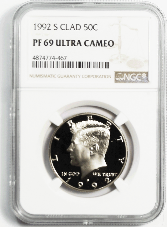 1992 S 50c Kennedy Half Dollar NGC PF69 Ultra Cameo Proof San Francisco