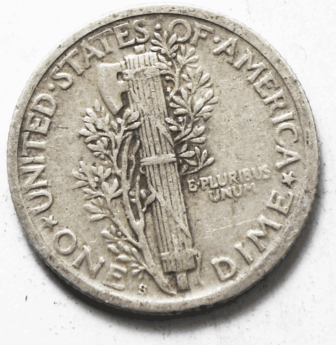 1920 S Mercury Silver Dime Rare Ten Cents San Francisco