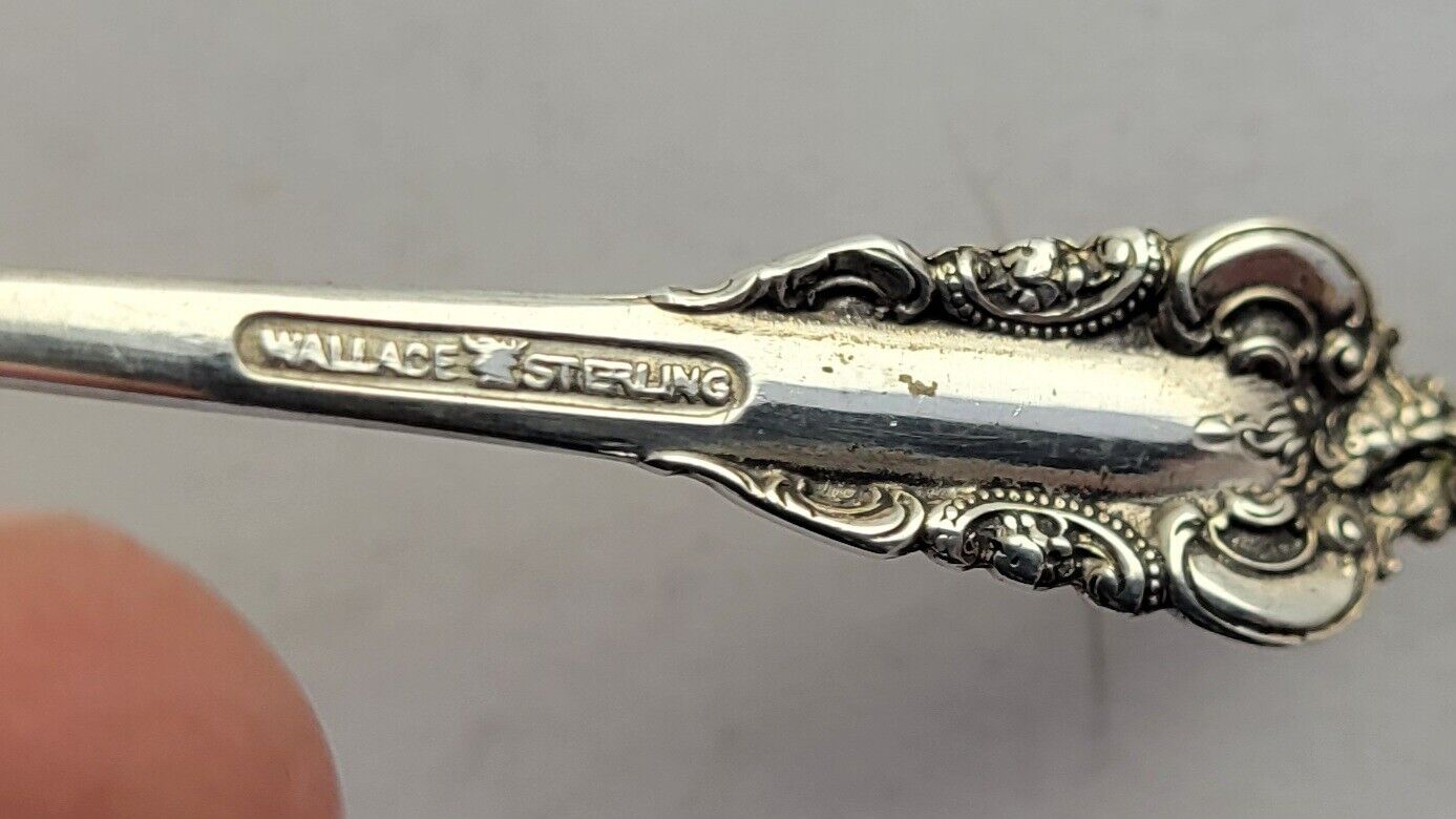 Grande Baroque by Wallace Sterling Silver Individual Salt Spoon 2.5"