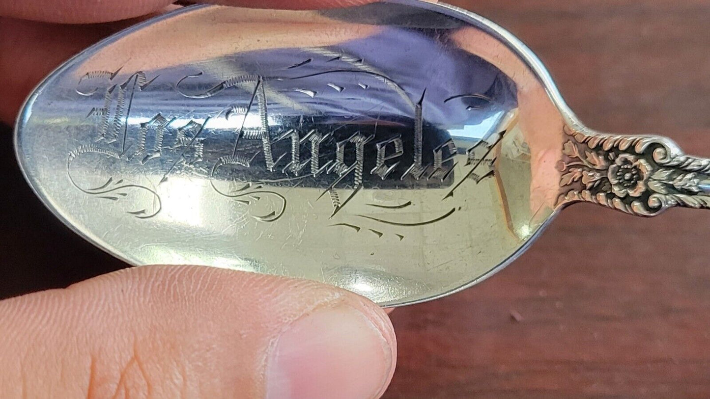 1903 Los Angeles Sterling Silver 5 3/8" Souvenir Spoon .56oz. By Gorham