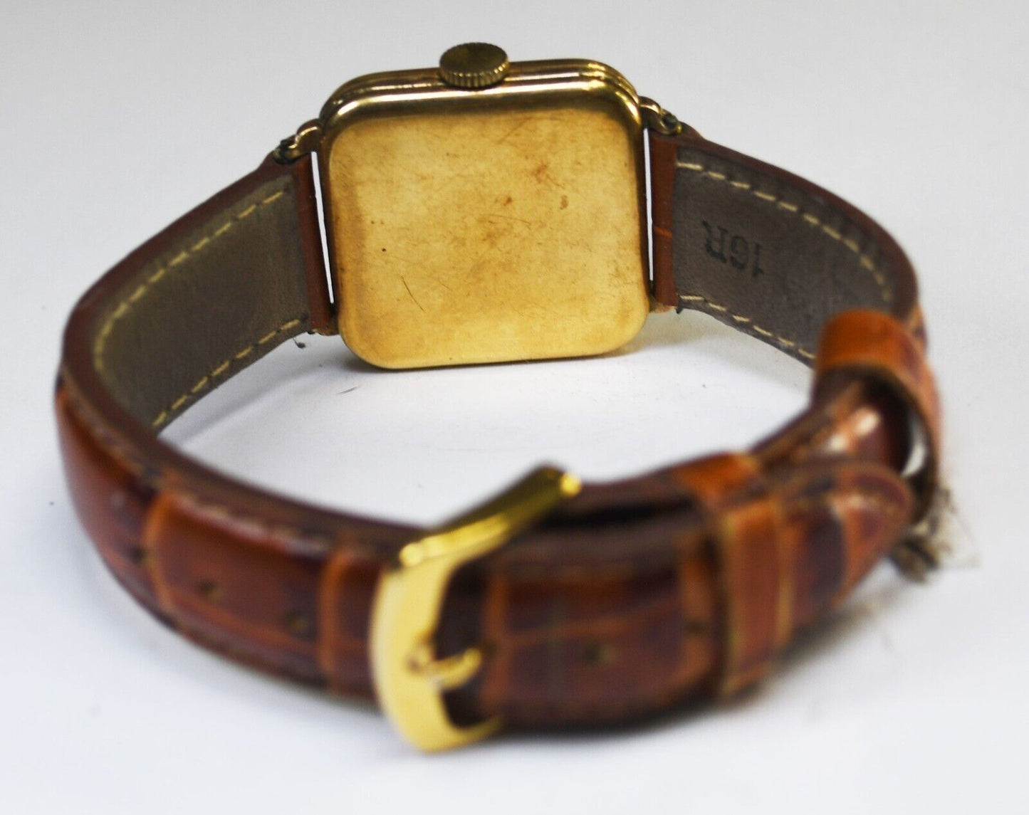 Vintage Hamilton 987-F Manual Wind 28mm Yellow GF Square Wristwatch