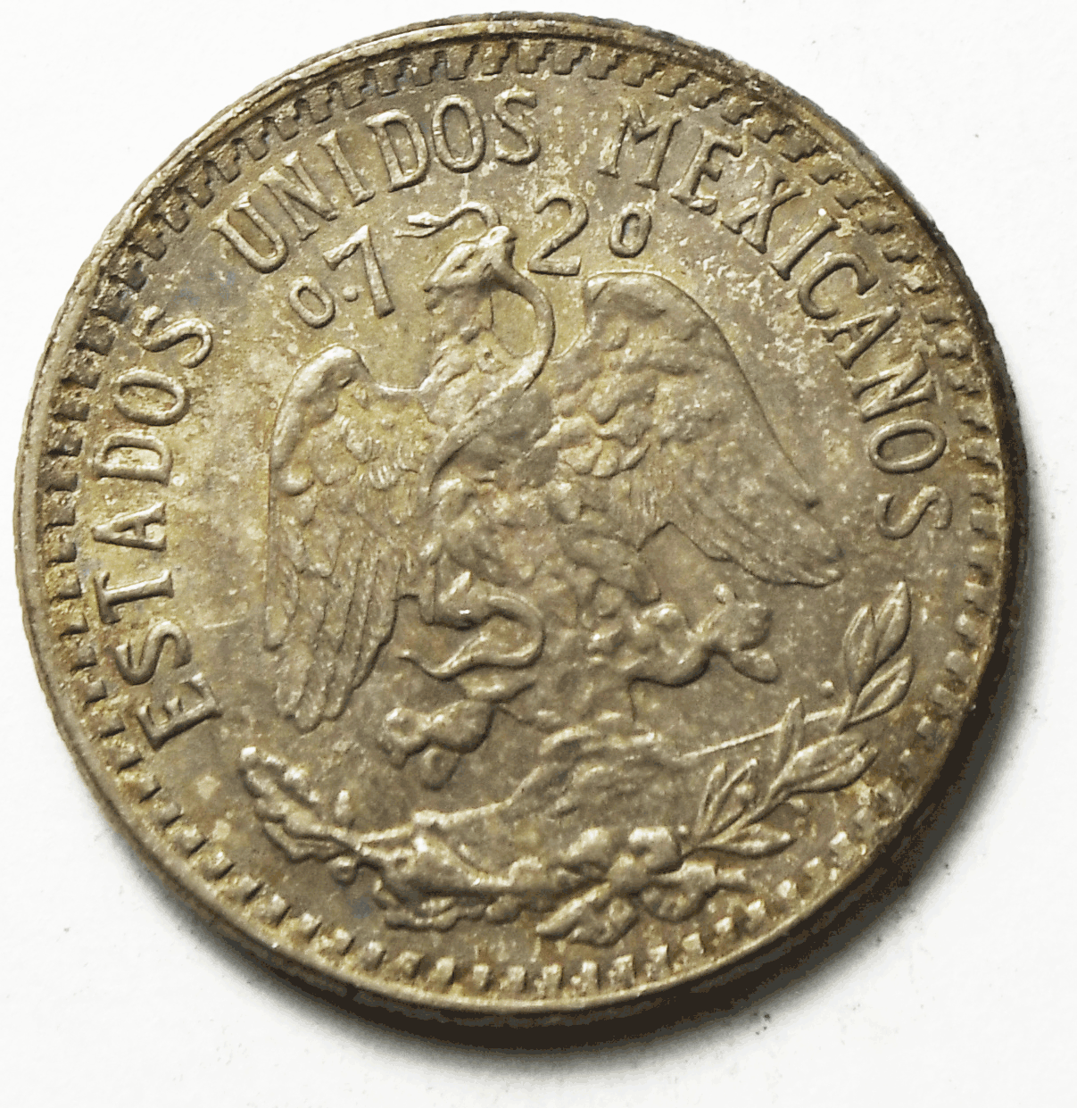 1943 Mexico Estados Unidos Mexicanos 20 Centavo Silver Coin KM# 438 Uncirculated