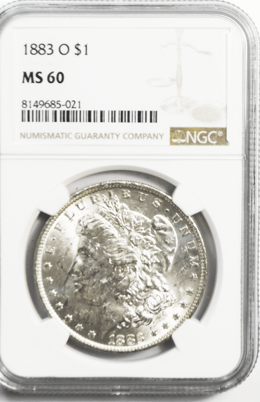 1883 O $1 Morgan Silver Dollar MS60 NGC Uncirculated New Orleans