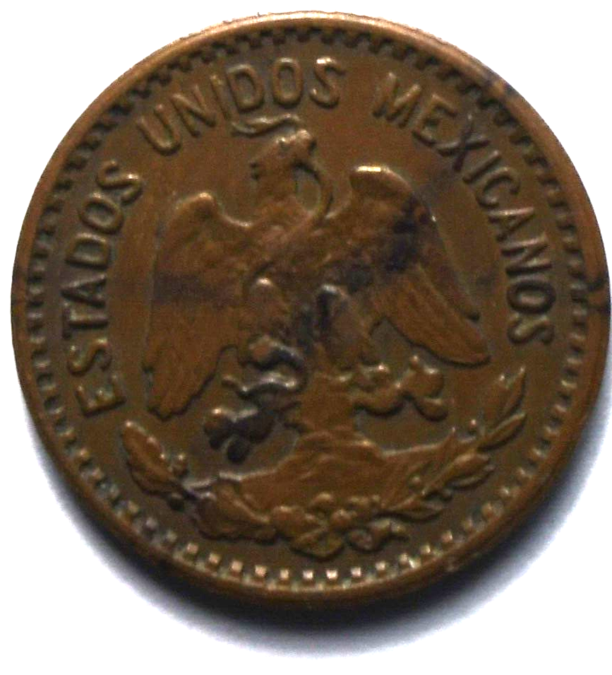 1927/6 Mo Mexico Estados Unidos Mexicanos 1 One Centavos KM# 415