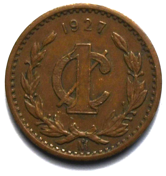 1927/6 Mo Mexico Estados Unidos Mexicanos 1 One Centavos KM# 415