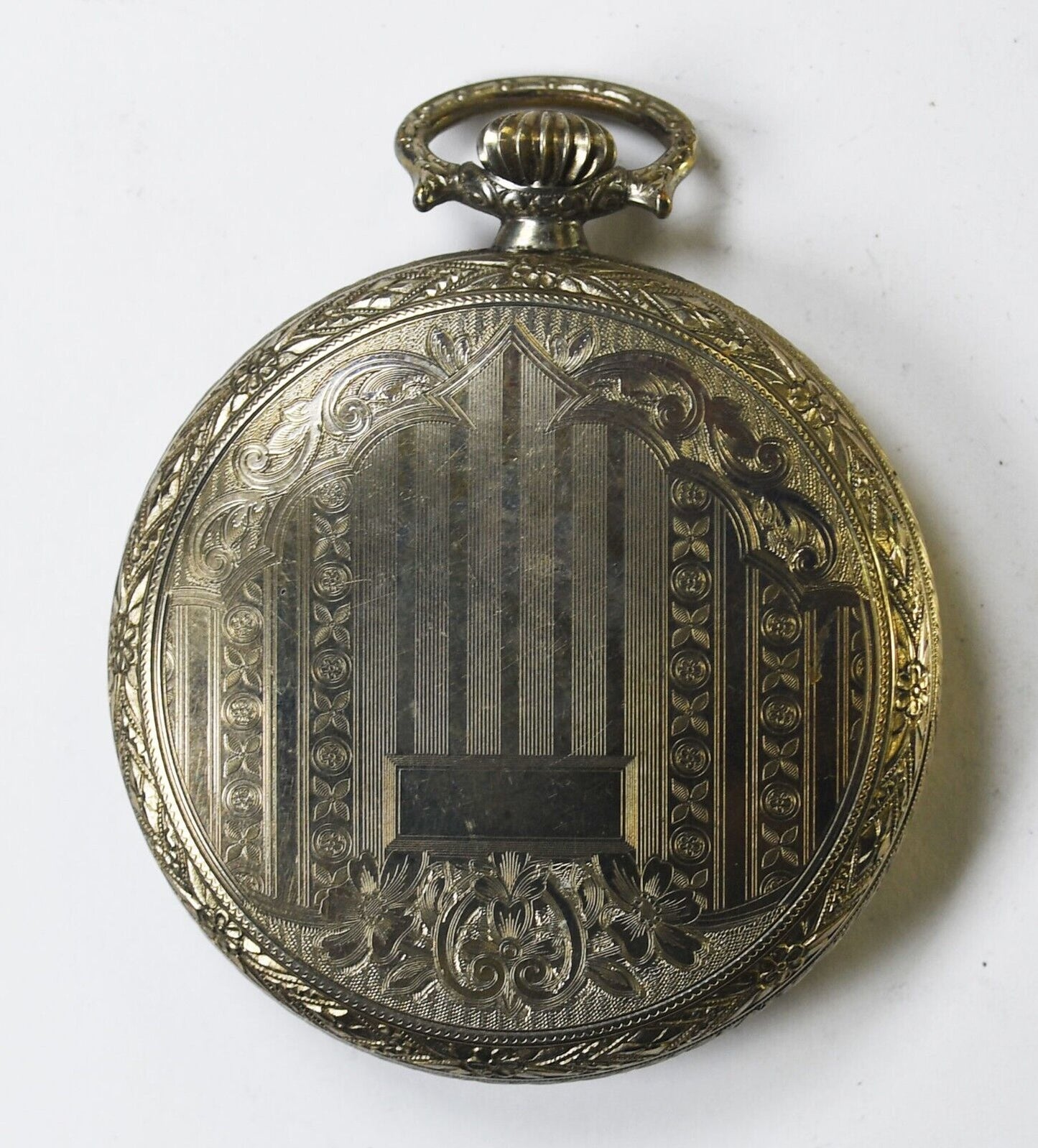 1919 Illinois Size 12 OF Victory Deco Case 17j Pocket Watch 404